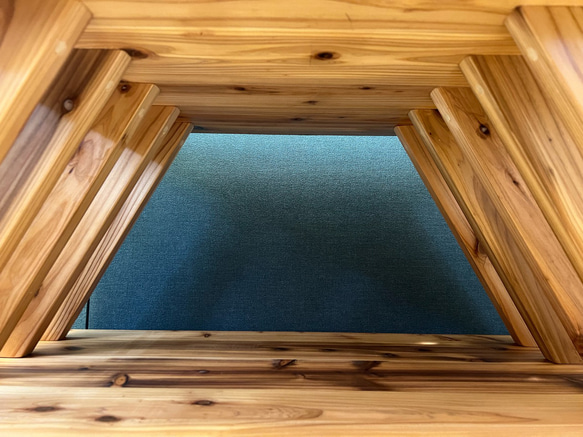 【送料無料】 ローテーブル 長方形 格子脚 90cm 60cm 45cm 収納付き 杉 