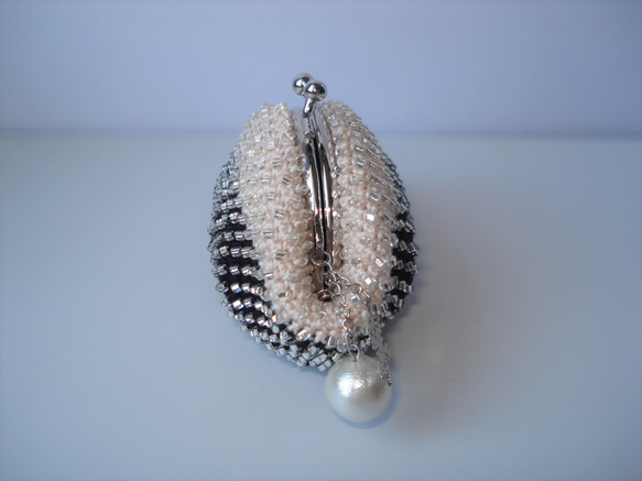 Beaded Purse --Snow Crystal-- Bicolor (S) 2枚目の画像