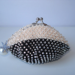 Beaded Purse --Snow Crystal-- Bicolor (S) 1枚目の画像