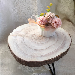 花台・中間サイズ　丸太桐材　インテリア雑貨　観葉植物　テーブル　小物置き　机　 2枚目の画像