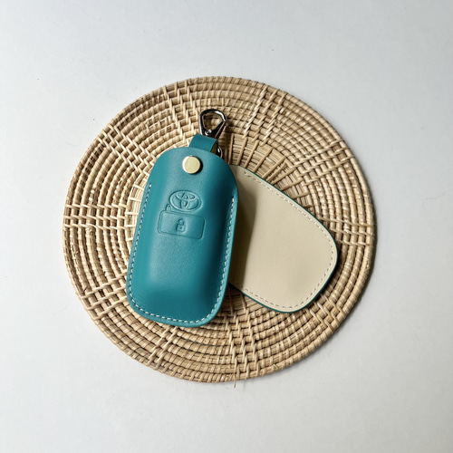 車種別スマートキー バイカラー 高級本革 キーケース スマート