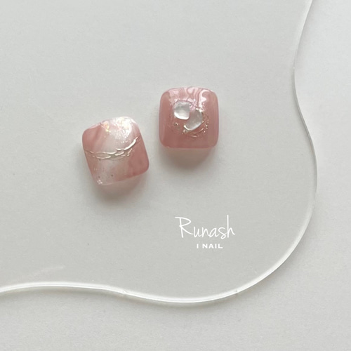 フットネイル】ふわふわニュアンス フットネイルチップ