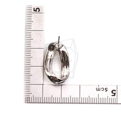 ERG-2440-R【2個入り】オーバルピアス/ Oval Post Earring/14mm X 24mm 5枚目の画像