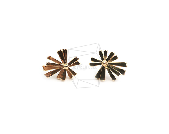 ERG-2441-G【2個入り】ペタルピアス,Petal Post Earring/16mm X 20mm 1枚目の画像