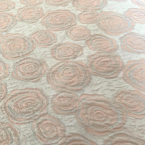 ピンク系☆ジャガード05 生地 布 素材 輸入生地 インポート