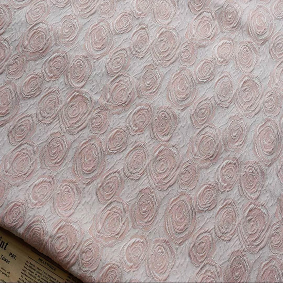 ピンク系★ジャガード05　生地　布　素材 輸入生地　インポート ハンドメイド 3枚目の画像