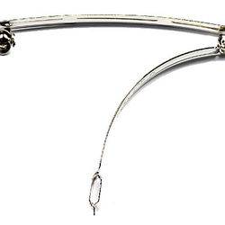 アクセサリ−パーツ ヘアー用金具 バレッタ  ＮＯ６−タイプＢ 長さ８０ｍｍ 幅６ｍｍ 銀色 シルバーカラー １０コ入り 2枚目の画像