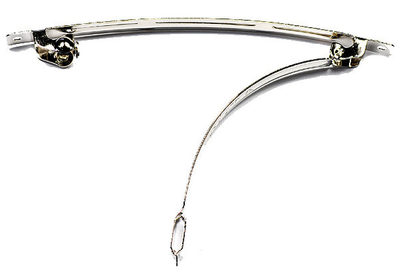 アクセサリ−パーツ ヘアー用金具 バレッタ  ＮＯ６−タイプＢ 長さ８０ｍｍ 幅６ｍｍ 銀色 シルバーカラー １０コ入り 2枚目の画像