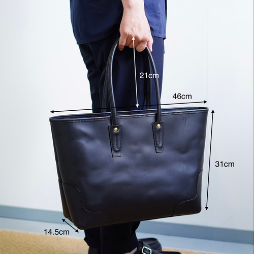 ビジネスバッグ A4 ブラック トートバッグ 革鞄 レザーバッグ メンズ 