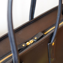 ビジネスバッグ A4 ブラック トートバッグ 革鞄 レザーバッグ メンズ レディース 5枚目の画像
