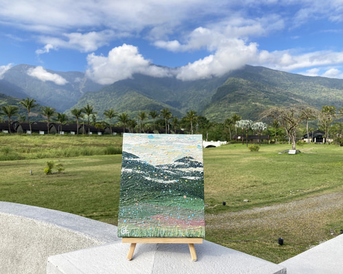 油絵 山 Amazon.co.jp: 伊東明生『桜島・鹿児島(F6号)』油彩画 風景画