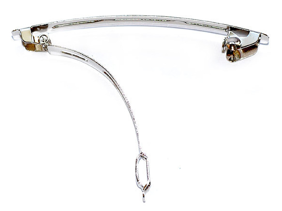 アクセサリ−パーツ ヘアー用金具 バレッタ ＮＯ８ 長さ７０ｍｍ幅９ｍｍ 銀色 シルバーカラー １コ入り 2枚目の画像