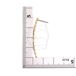 ERG-2445-G【2個入り】カーブバー ピアス/Curve bar Post Earring/3.9mmX25mm 5枚目の画像