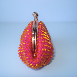 Beaded Purse 色遊び (S) --Pink x Orange-- C 2枚目の画像