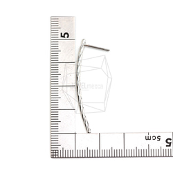 ERG-2445-R【2個入り】カーブバー ピアス/Curve bar Post Earring/3.9mmX25mm 5枚目の画像