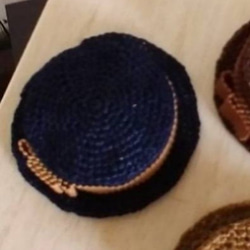 ぽんちょ様専用　頭囲34.5cm&36cmドール用　リボン無しカンカン帽子　2点セット 7枚目の画像