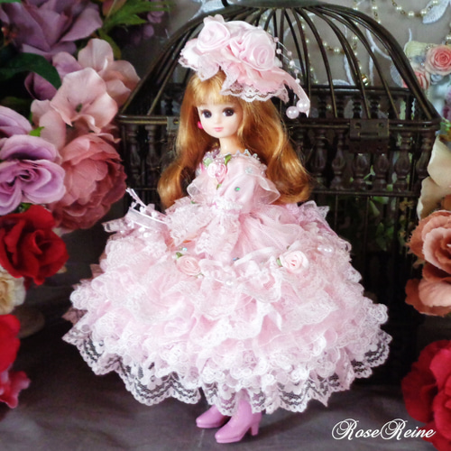 ☆サマーセール☆ロリータロマンス ラブリーピンクの薔薇の花薗8