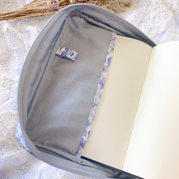 LIBERTY 中型聖書カバー［BOXタイプ］✳︎ シンクオブミー　ブルー 8枚目の画像