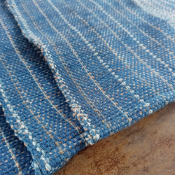 手工編織植物染色棉質餐墊，靛藍染色 / 2 件或 4 件套 第4張的照片