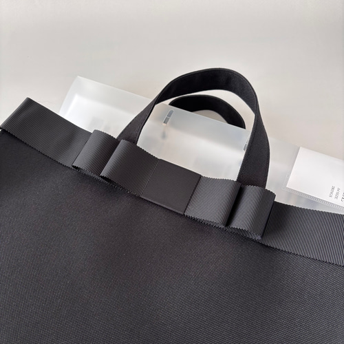 即納【A4ファイル対応】黒サブバッグ お受験サブバッグ パソコンバッグ