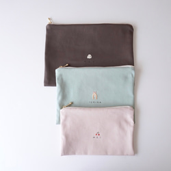 名入れ 選べるデザイン 】 母子手帳ケース ｜手刺繍｜刺繍ポーチ 母子