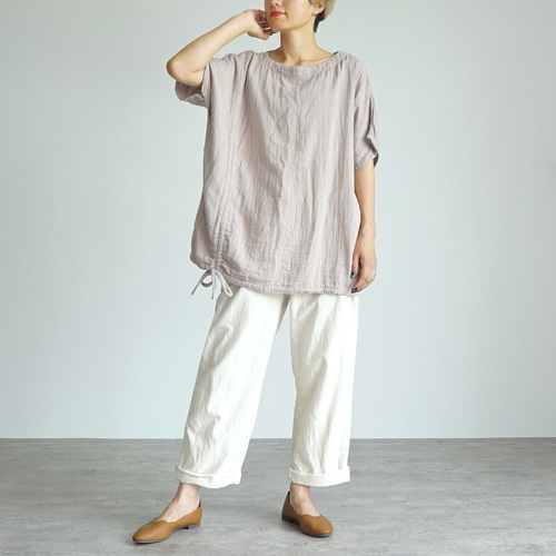 夜じかんをご褒美に」襟元にこだわったダブルガーゼパジャマ - 北欧