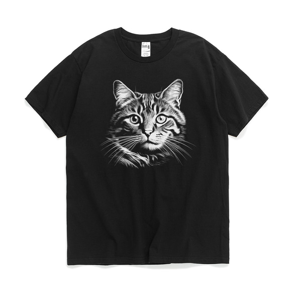 猫の光と影-2 Ｔシャツ　男女兼用 1枚目の画像