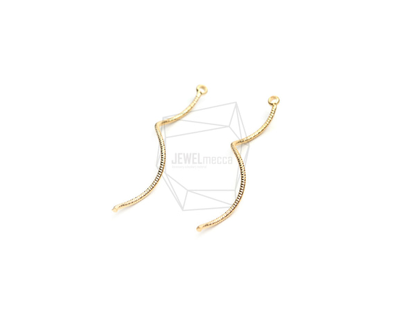 PDT-2706-G【4個入り】カーブワイヤーペンダント /Curve Wire Pendant 2枚目の画像