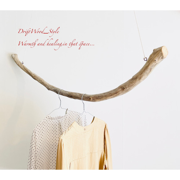 流木インテリア 曲線を描く古木風の大型流木のハンガーラック 北欧 衣装掛け ハンギング 吊り下げ ハンガーポール 癒し 5枚目の画像