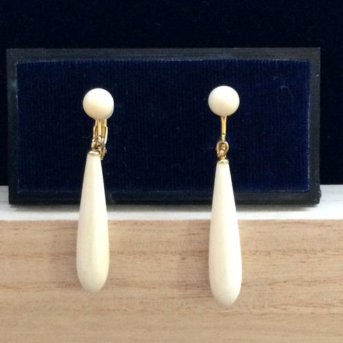 ☆本象牙イヤリング ※A-68 イヤリング・ノンホールピアス 石橋象牙店