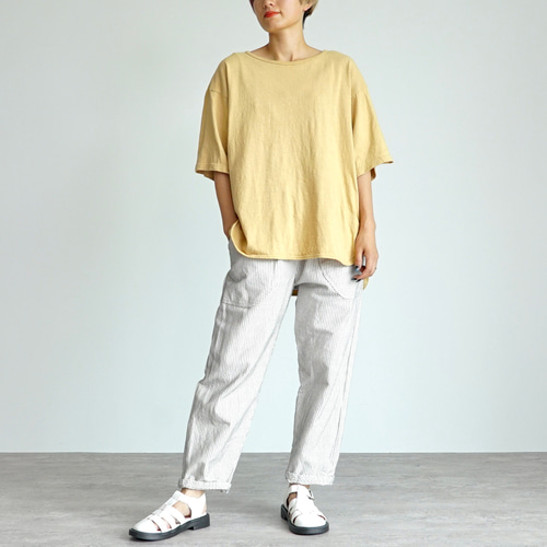 新品未使用♡リンカブル LINKABLE フレアタグTシャツ ホワイト×オレンジ セール】リンガーTシャツ2（Tシャツ/カットソー）｜FRUIT OF THE