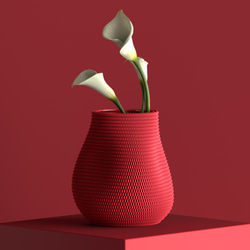 モダンデザインのアート花瓶 / 3dプリント製フラワーベース / オリジナルギフト / Weave Vase 01 1枚目の画像