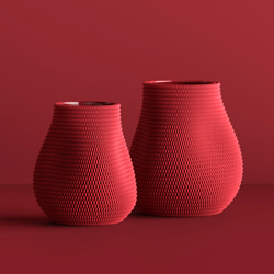 モダンデザインのアート花瓶 / 3dプリント製フラワーベース / オリジナルギフト / Weave Vase 01 8枚目の画像