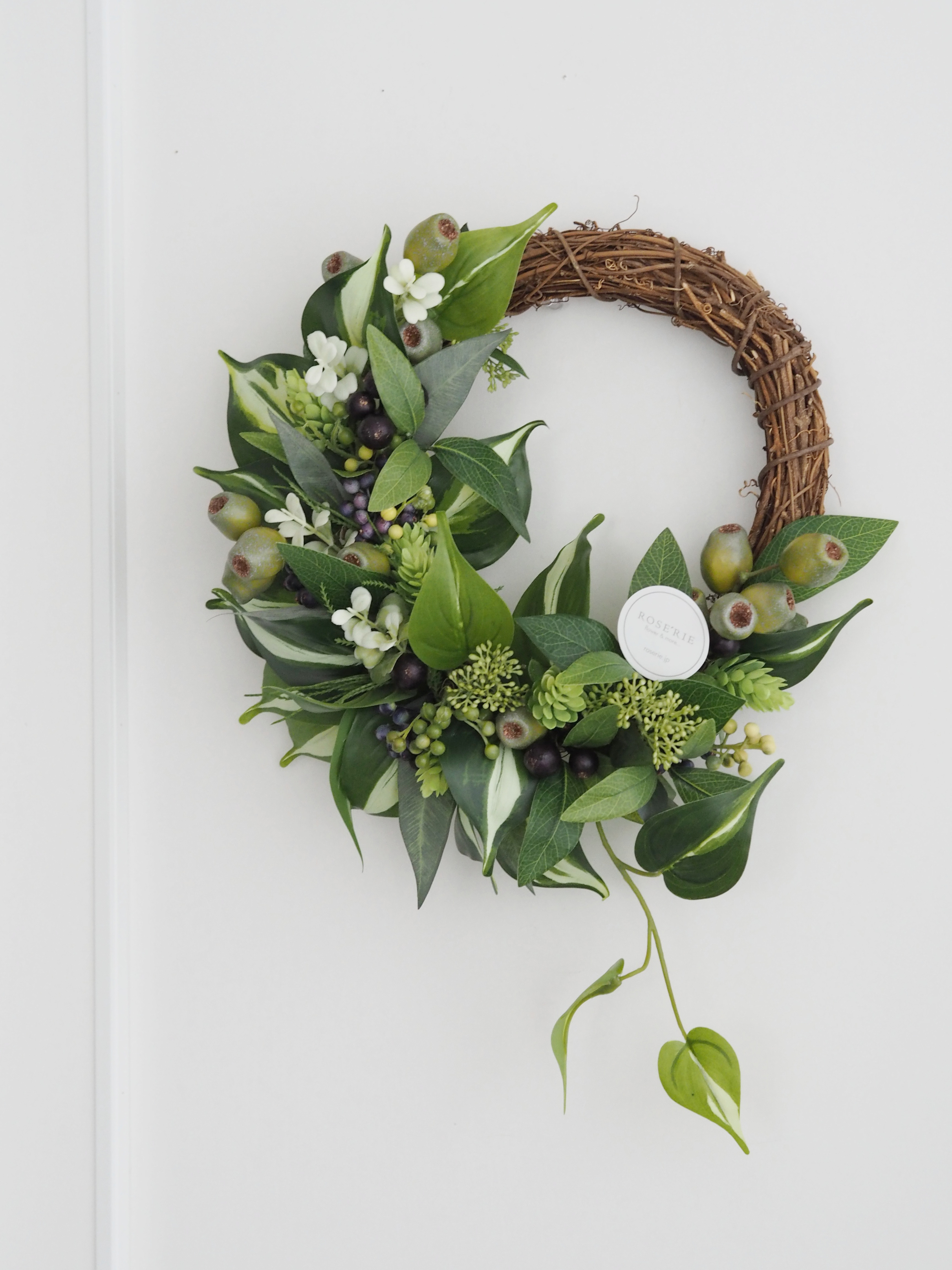 フラワー・リース rie ROSE'RIE Green Wreath アートフラワー ROSE'RIE 通販 16189345