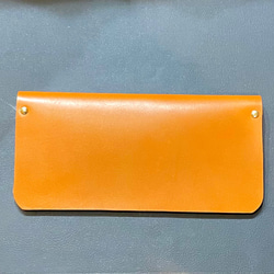 【刻印無料】牛革超薄型お札専用長財布（ブラウン） 2枚目の画像