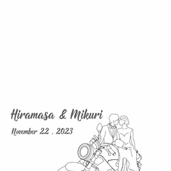 「バイクにのって」ウェディングツリー  結婚証明書　ウェルカムスタンプボード　説明書付き 5枚目の画像