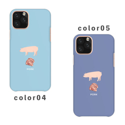 肉系列動物豬肉肉豬豬肉智慧型手機殼相容於所有型號後背式硬殼NLFT-HARD-00t 第4張的照片