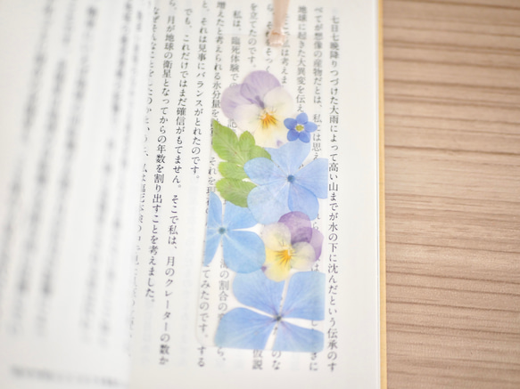 おまかせ押し花の栞　３枚セット 5枚目の画像