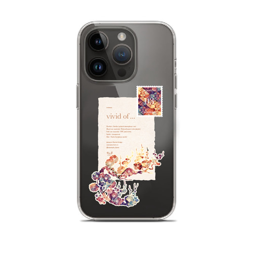 浪漫 - 和風 ステッカー iPhone クリアケース/ハード or ソフト