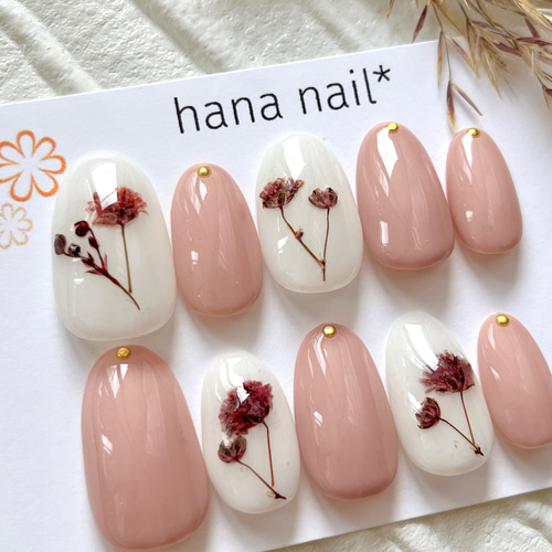 あん様ご確認用☆オーダーネイルチップ サイズオーダー♡ニュアンスハートネイルチップ ブラウン size order