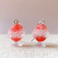 ♡涼しさ全開！ひんやりかき氷ピアス♡Fully cool! Cool shaved ice earrings 7枚目の画像