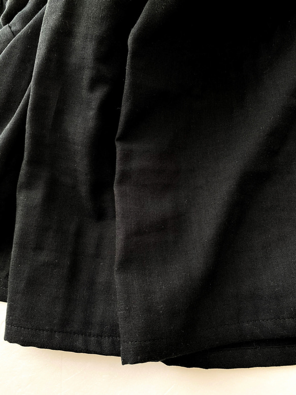 簡約素色短袖洋裝 *柔軟雙層紗布 *100%國產棉 *有口袋 *寬鬆蝙蝠袖 *黑色 第9張的照片