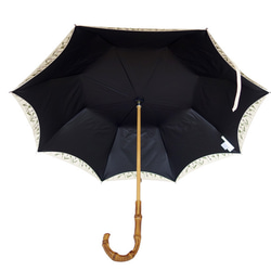 CLASSICO 完全遮光　ラベンダー　刺繍　晴雨兼用　遮光100% 日傘　かわず張り　プレゼント 5枚目の画像
