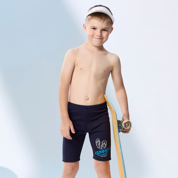 MIT子供用クロップド水泳パンツ（SPA入浴用） 3枚目の画像
