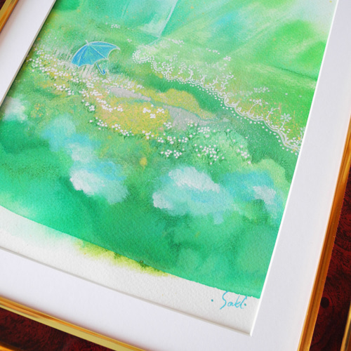 水彩画 絵画 雨上がり 絵画 横山沙季 通販 16191554｜Creema