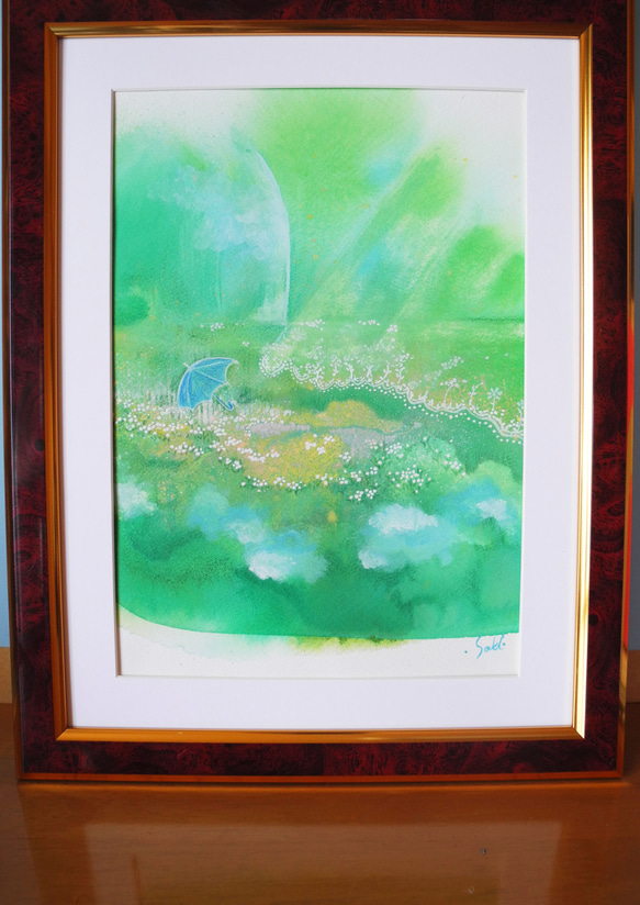 絵画「薄氷溶けて午後の陽だまり」　水彩画 世界有名な 絵画「薄氷溶けて午後の陽だまり」 水彩画 絵画
