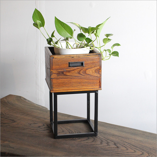 手炙り箱 火鉢 木箱 アンティーク 花台 木製 プランタースタンド