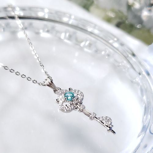 奇跡の輝き✨ パライバトルマリン 合成石 3mm キーモチーフ