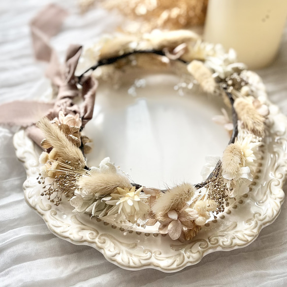 花かんむり 花冠 ハーフバースデー 誕生日 結婚式 ベビークラウン 髪