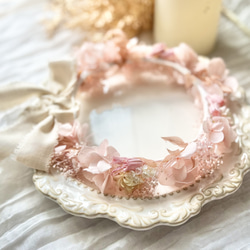 【送料無料】ベビーキッズ花冠　~pinkpink~  花かんむり　はなかんむり　子供用花冠　結婚式　誕生日　 3枚目の画像